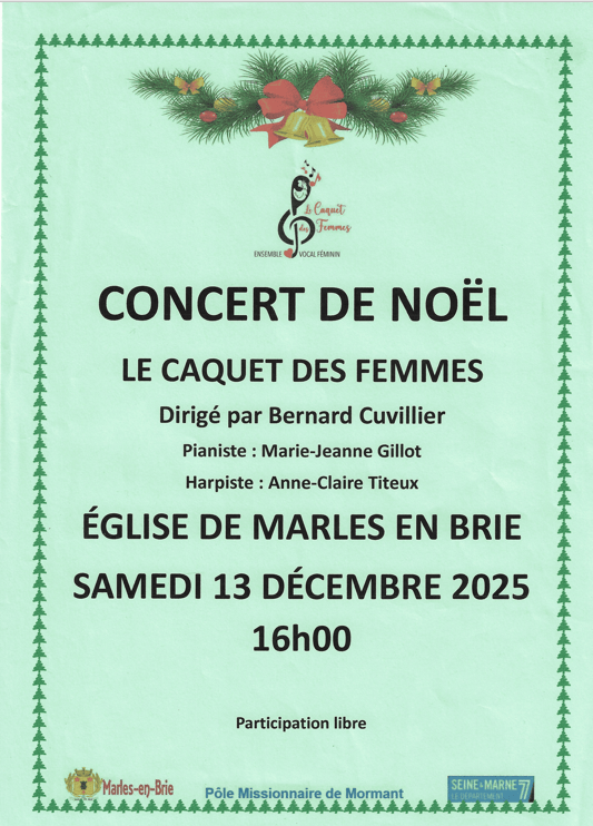 Le Caquet des Femmes Marles en Brie 20251213 Concert Noël